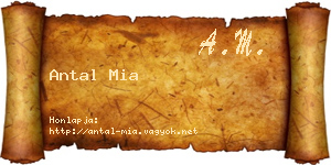 Antal Mia névjegykártya